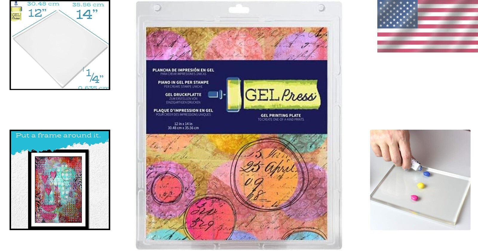 User-Friendly 12" X 14" Gel Printing Plate - Ideal for Home Decor Projects