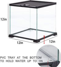 Load image into Gallery viewer, Interactive 8-Gallon Glass Terrarium for Geckos, Frogs, and Spiders - 12x12x12