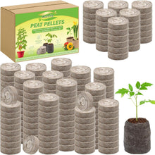 Load image into Gallery viewer, 500 Pcs 30mm Peat Pellets Seed Starter Pods - Ideal for Herbs and Vegetables