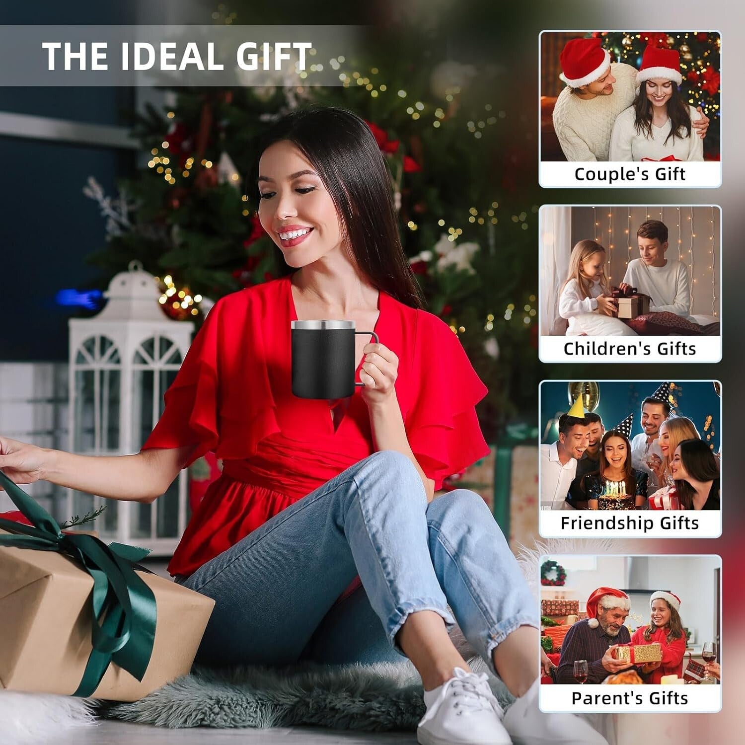 Elegant 8 Pack Insulated Travel Mugs – Durable 14oz Stainless Steel with Lid