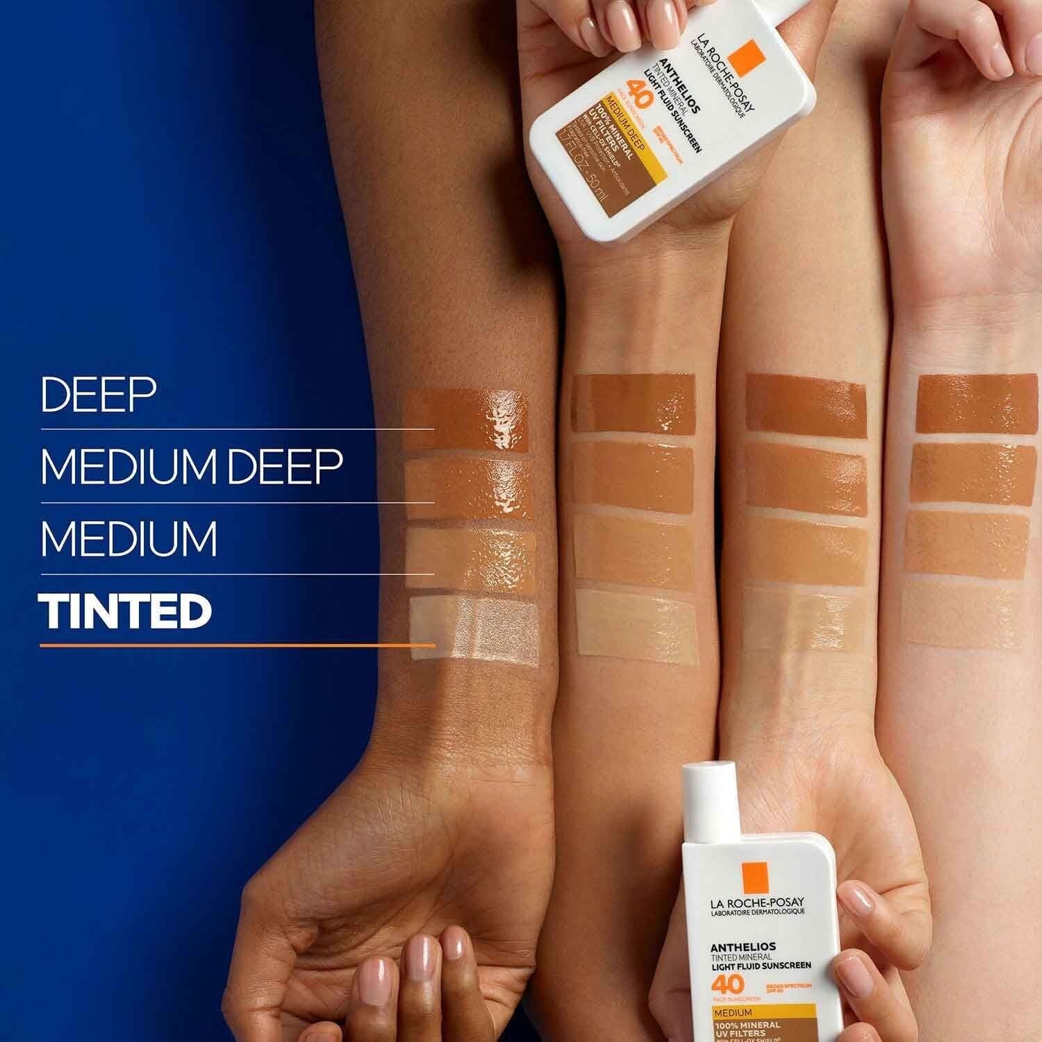 Anthelios Tinted Sunscreen SPF 50+ – Broad Spectrum Protection, No White Cast