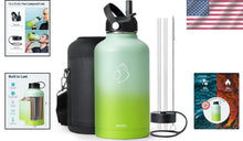 Load image into Gallery viewer, 64oz Vacuum Insulated Water Flask - Keeps Cold 48hrs, Ideal for Sports &amp; Camping