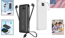 Load image into Gallery viewer, Ultra-Portable 10,000mAh Charger Set with Built-in Cables for iPhones &amp; Androids