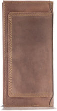 Load image into Gallery viewer, Brown Rodeo Men's Wallet - Rugged Top-Grain Leather with Triple Stitch Design