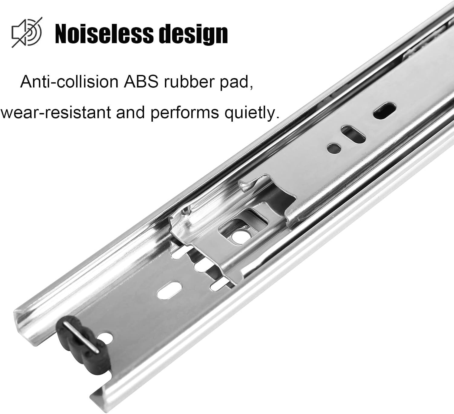 Full Extension Drawer Slides - 10 Pairs, 100 LB Capacity for Efficient Storage