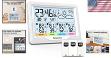 Load image into Gallery viewer, Wireless Weather Station with Dual Alarm and 3 Remote Sensors - Large Display