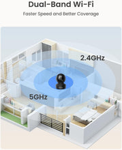 Load image into Gallery viewer, Pan &amp; Tilt Indoor Wi-Fi Security Camera with AI Detection for Home Monitoring