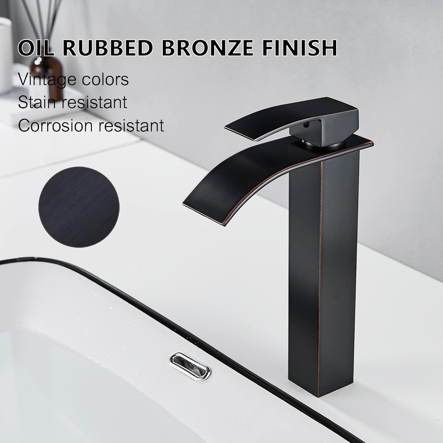 Water-Saving Oil Rubbed Bronze Vessel Sink Faucet – Elegant Bathroom Essential