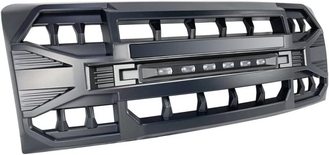 2009-2014 F150 Replacement Grill - Matte Black, LED Lights, No Modifications