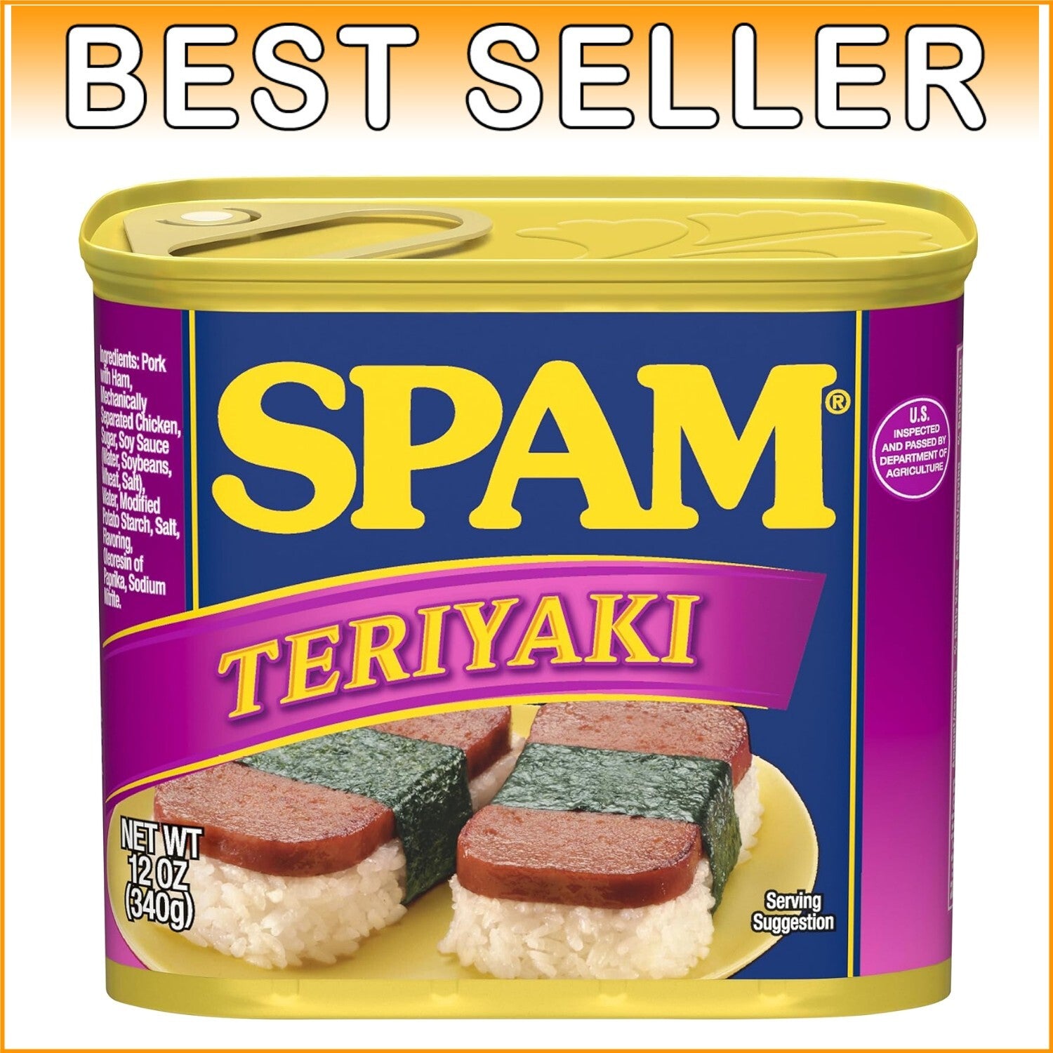 12 Ounce Teriyaki Pork Cans - Pack of 12 for Quick and Tasty Meal Solutions