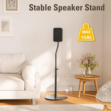 Load image into Gallery viewer, Height Adjustable Speaker Stands - Heavy Duty Floor Mounts with 11 LBS Capacity