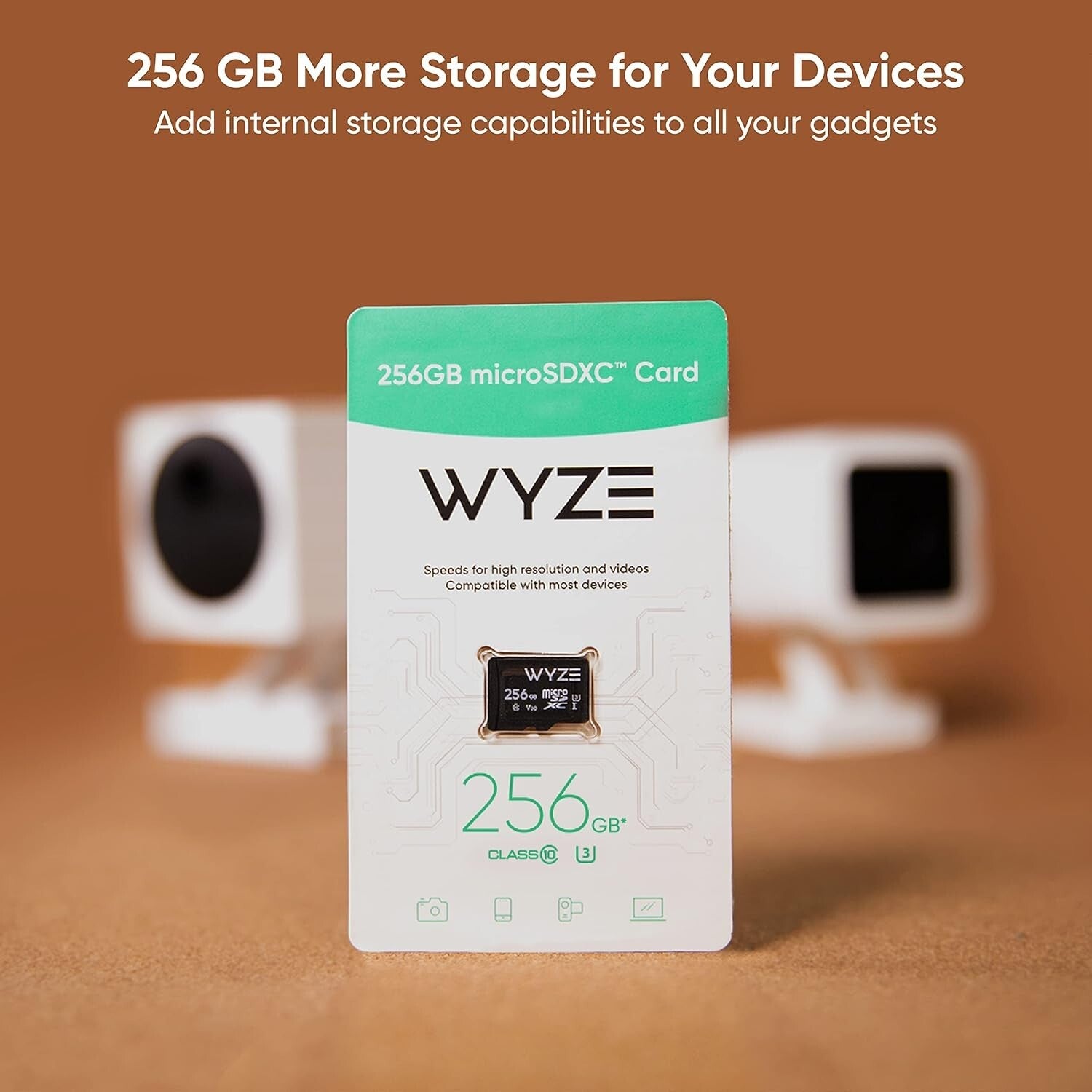 High-Speed 256GB MicroSDXC Card - Waterproof & Compatible with Multiple Devices