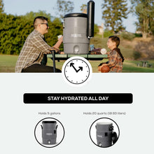 Load image into Gallery viewer, Lightweight 5-Gallon Beverage Cooler with Pressure-Fit Lid for Clean Handling