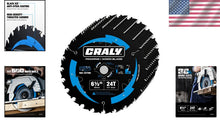 Load image into Gallery viewer, 24 Teeth 6-1/2" Circular Saw Blade with Thin Kerf - Black Ice Coating, 10-Pack