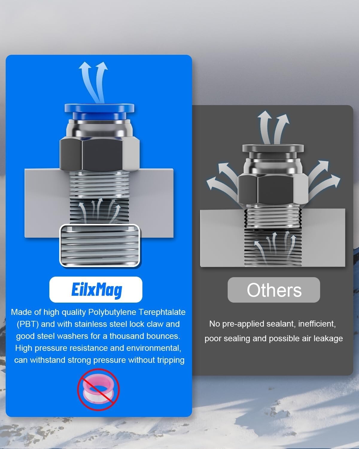 High-Pressure 116PCS Pneumatic Connector Kit & Accessories for DIY & Automotive