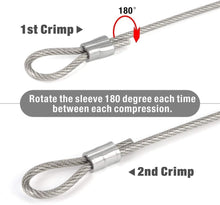 Load image into Gallery viewer, Professional Wire Rope Crimp Tool &amp; Cutting Kit for DIY Projects, Blue/Orange