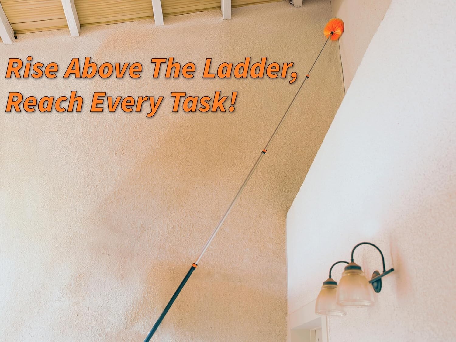 Safe High Reach Duster Kit with 36ft Telescoping Pole - Multi-Functional Use