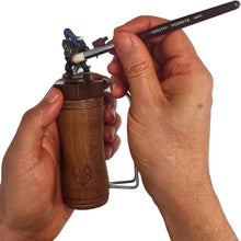 Load image into Gallery viewer, Kolinsky Sable Brush Set for Miniature Painting - Sizes 5/0 to 3, Walnut Handle