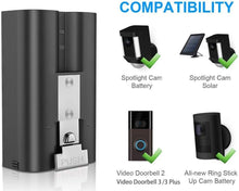 Load image into Gallery viewer, Compact Charging Station with 2 Lithium-Ion Batteries Compatible with Ring 2 &amp; 3