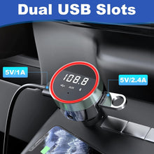 Load image into Gallery viewer, Bluetooth Car Adapter with Remote &amp; Dual USB Charger - Hands-Free FM Transmitter
