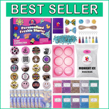 Load image into Gallery viewer, Ultimate Car Freshie Making Kit: Scented Aroma Beads &amp; 3-Inch Molds Included