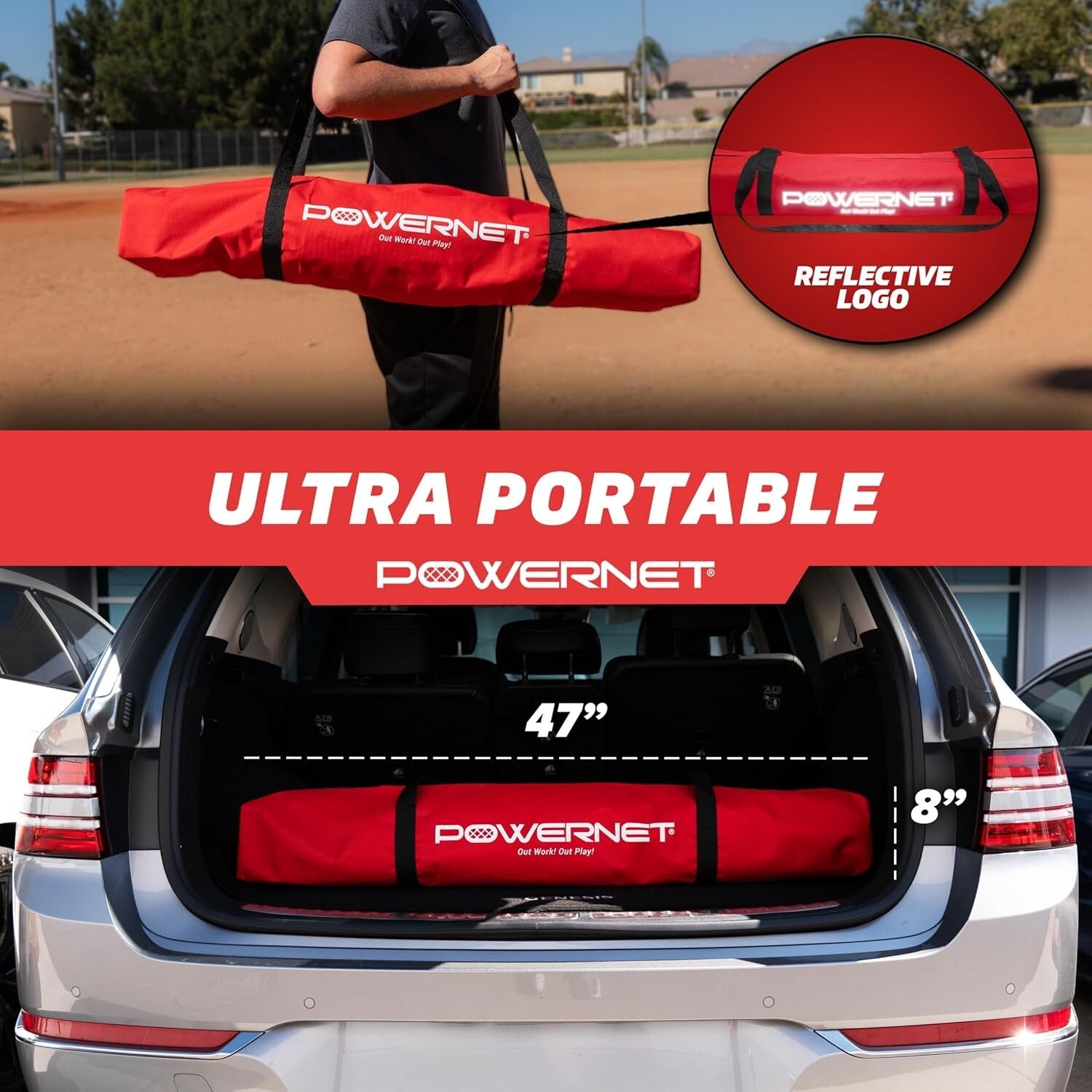 Durable 7x7 Softball & Baseball Net for Hitting, Pitching, and Throwing Practice