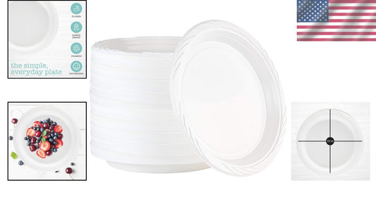 Elegant Bulk Pack of 400 Disposable 10-Inch Plastic Plates for All Occasions