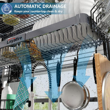 Load image into Gallery viewer, 3-Tier Over Sink Dish Drying Rack - Adjustable Stainless Steel Organizer