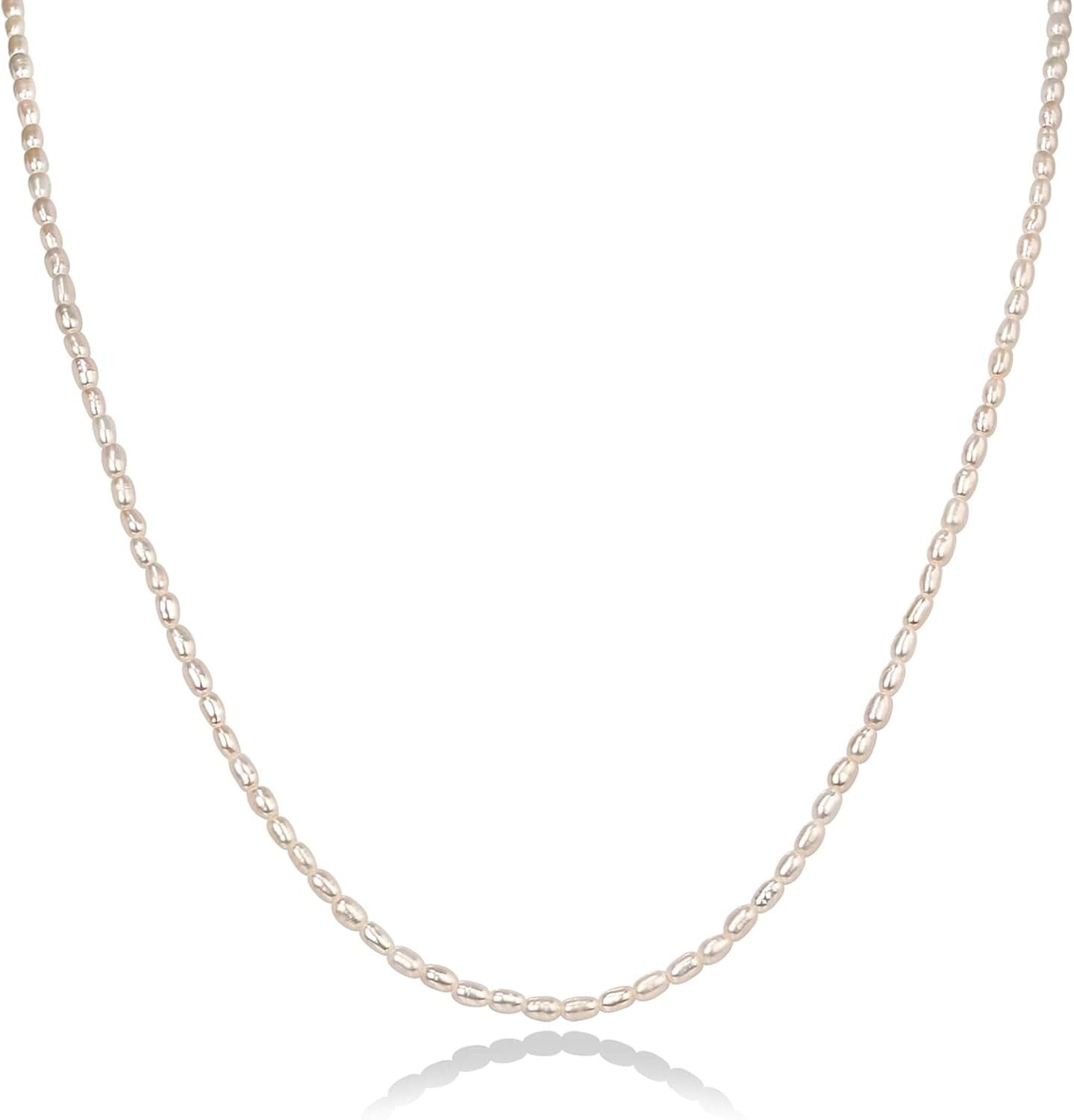 Timeless 14K Gold Pearl Station Necklace - Elegant Bridal Jewelry for Women