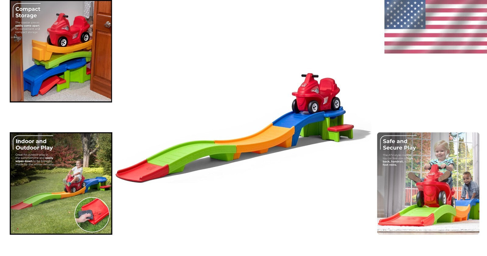 Interactive Kids Roller Coaster Toy - Active Play Set for Indoors & Outdoors