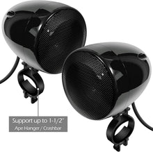 Load image into Gallery viewer, Universal Handlebar Mount 4" Waterproof Motorcycle Speakers with Wired Control