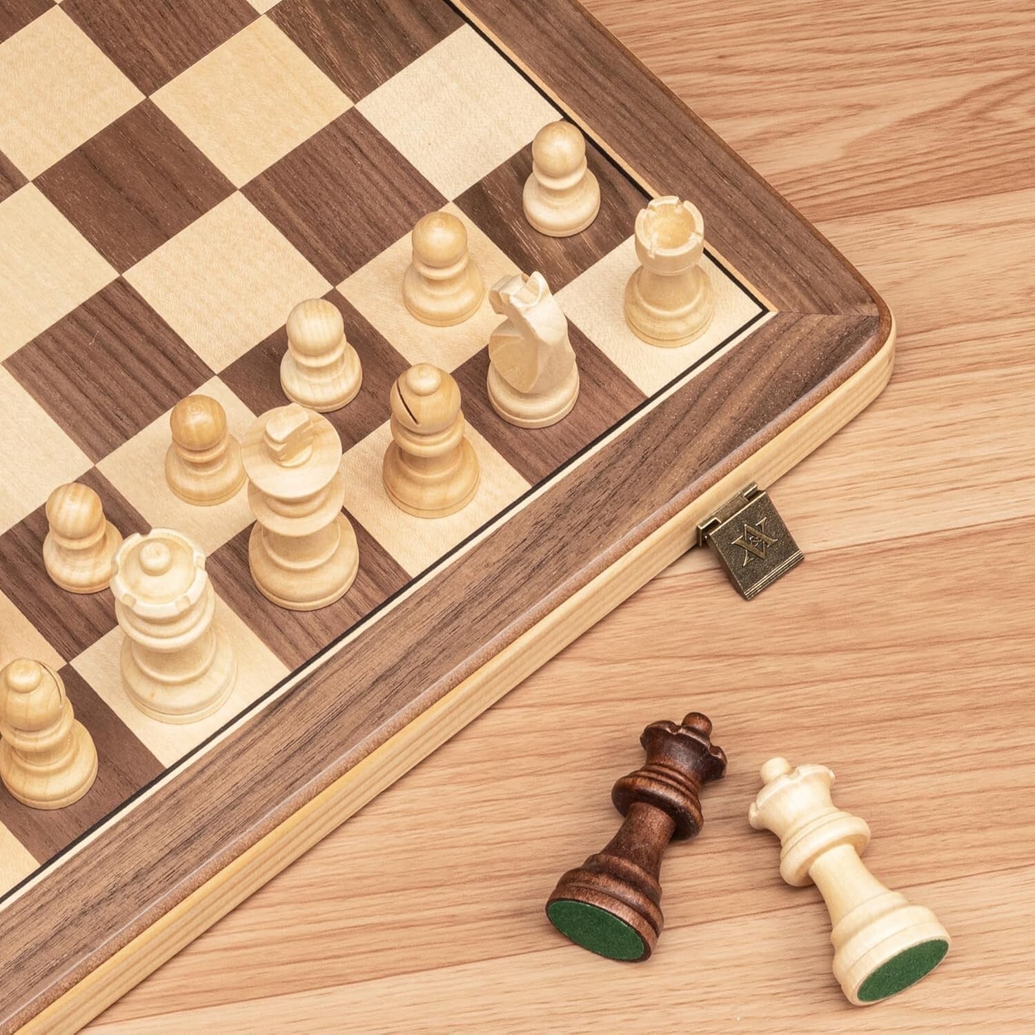 15-Inch Chess Set with 3-Inch King & Magnetic Pieces - Ultimate Travel Companion