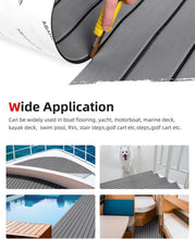 Load image into Gallery viewer, Gray Faux Teak EVA Foam Boat Decking 96''x16.8'' - Durable &amp; Protective Flooring