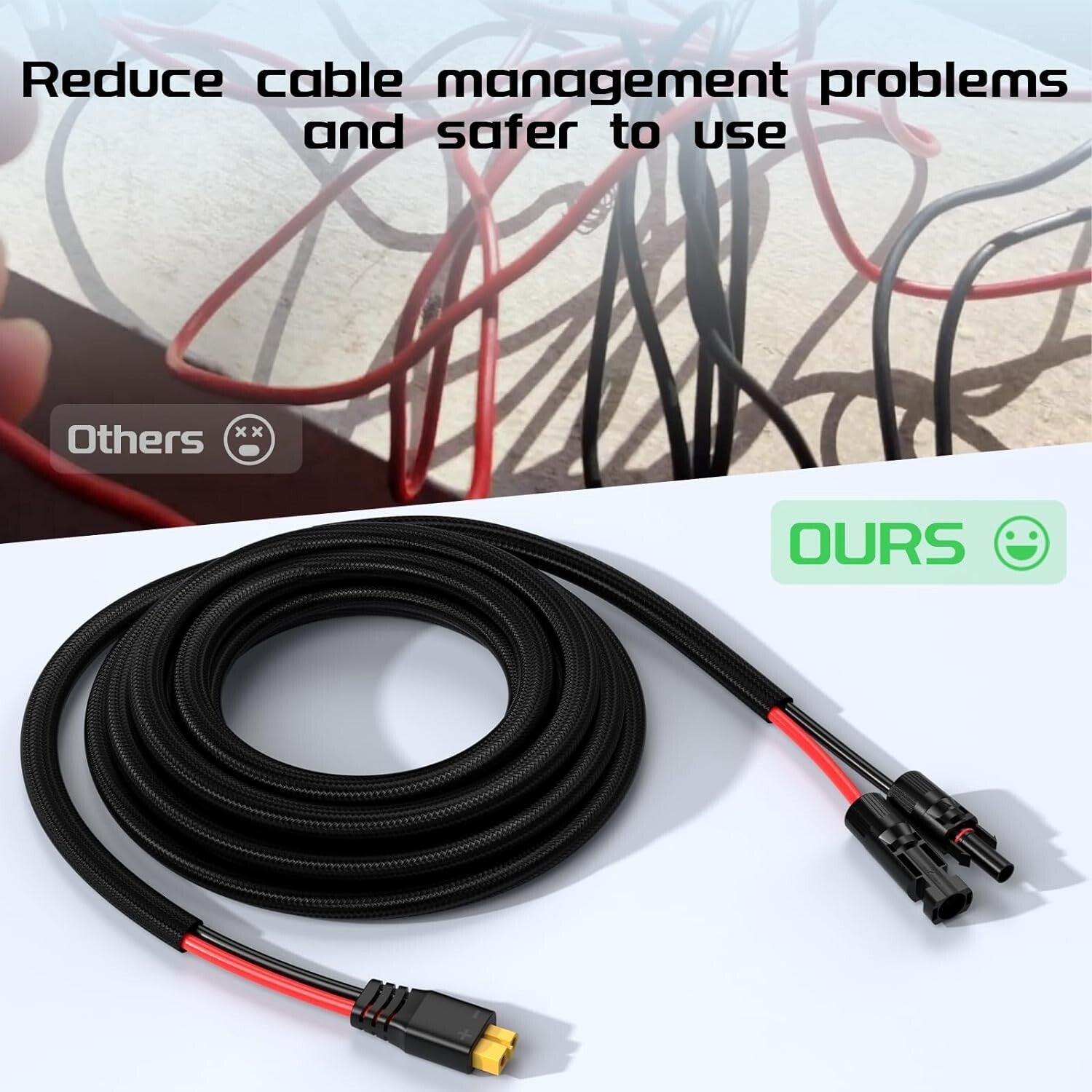 Flame Retardant 12AWG Solar XT60 Charging Cable - Ensuring Safety and Efficiency