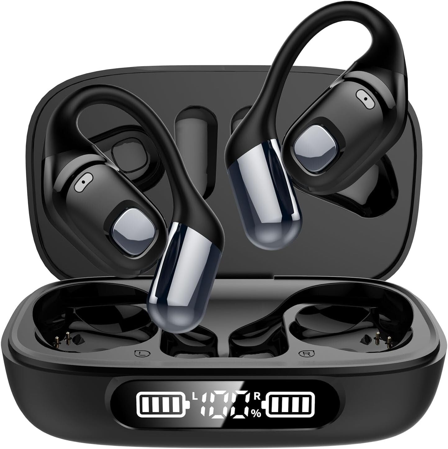 Active Lifestyle Open Ear Earbuds - Bluetooth 5.3 with 10M Range & Fast Charge