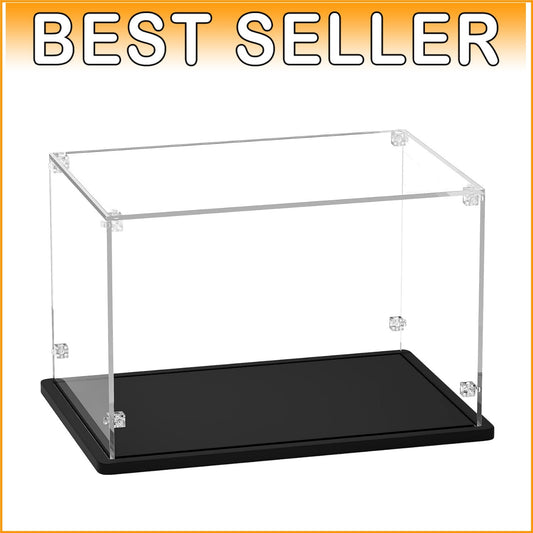 12x8x8 Inch Sturdy Acrylic Display Case - Clear Dustproof Container for Figures