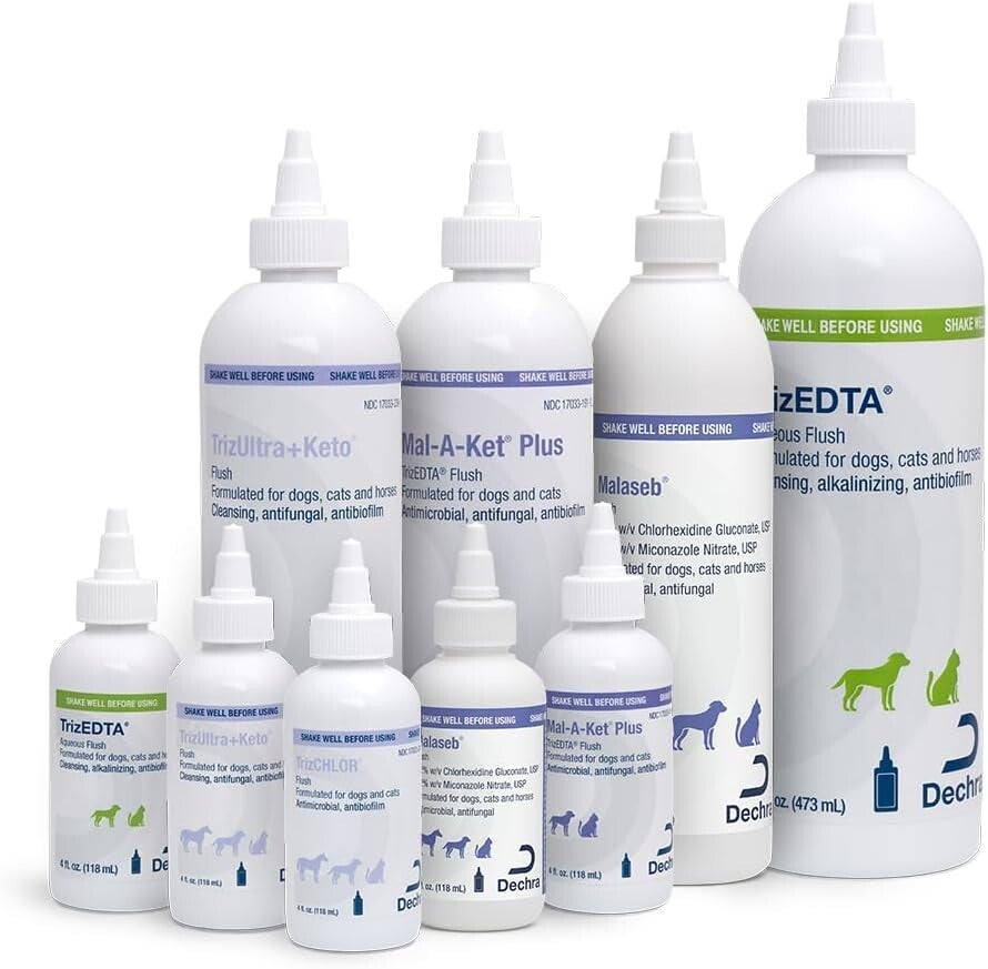 Safe Plus TrizEDTA Ear & Skin Flush for Dogs & Cats - Made in the USA, 12 oz