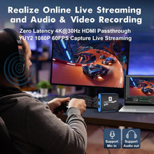 Load image into Gallery viewer, Versatile HDMI Capture Card for Streaming &amp; Recording - Mac &amp; Windows Compatible