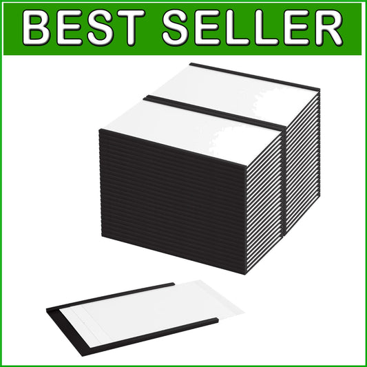 C Channel Magnetic Label Holders - 50 Packs, 5" x 3" Weatherproof for Easy Use