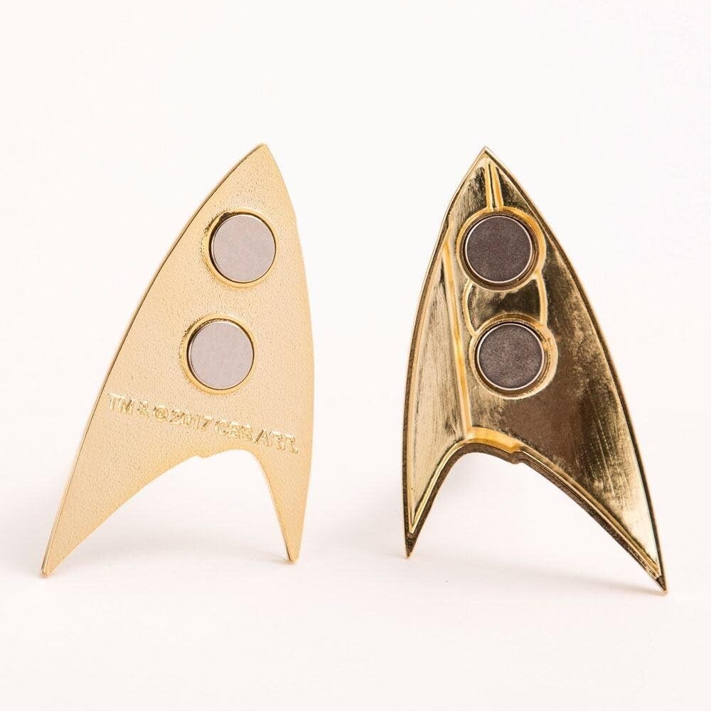Versatile Star Trek Insignia Badge - Unique Split-Delta Design & Magnetic Clasp