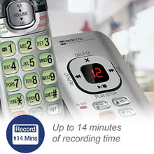 Load image into Gallery viewer, Caller ID &amp; Call Waiting Cordless Phone System with 2 Handsets - Silver/Black