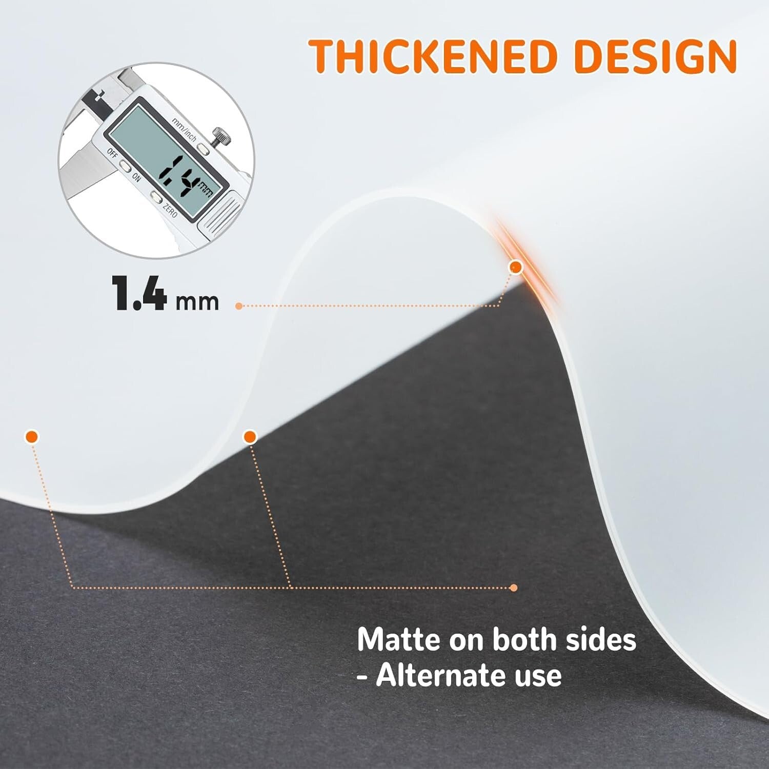 Extra Large 47" x 23" Waterproof Silicone Mat - Kitchen Countertop Protector