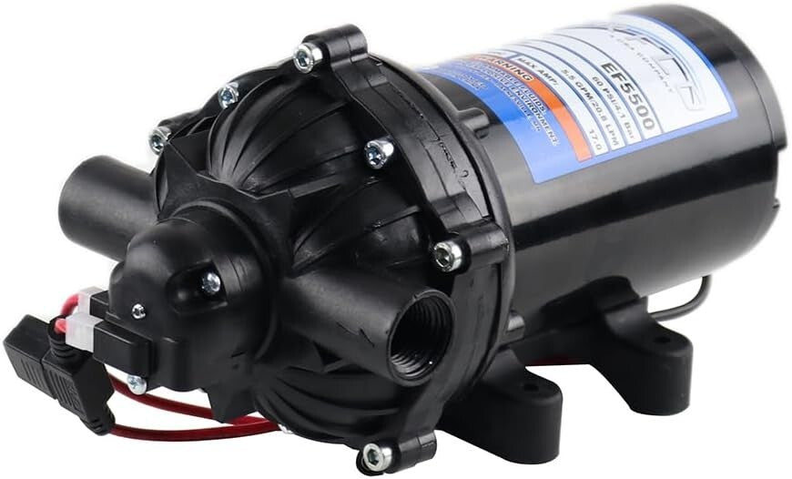 Corrosion-Resistant 12V Pump - 5.5 GPM Flow Rate for Versatile Applications
