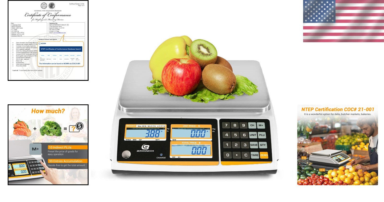 60lb Rechargeable Price Computation Scale for Deli & Market Use - NTEP Approved