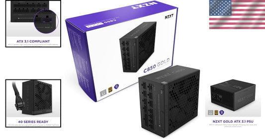 Whisper-Quiet 850W ATX Power Supply - 80 PLUS Gold Efficiency & Compact Design