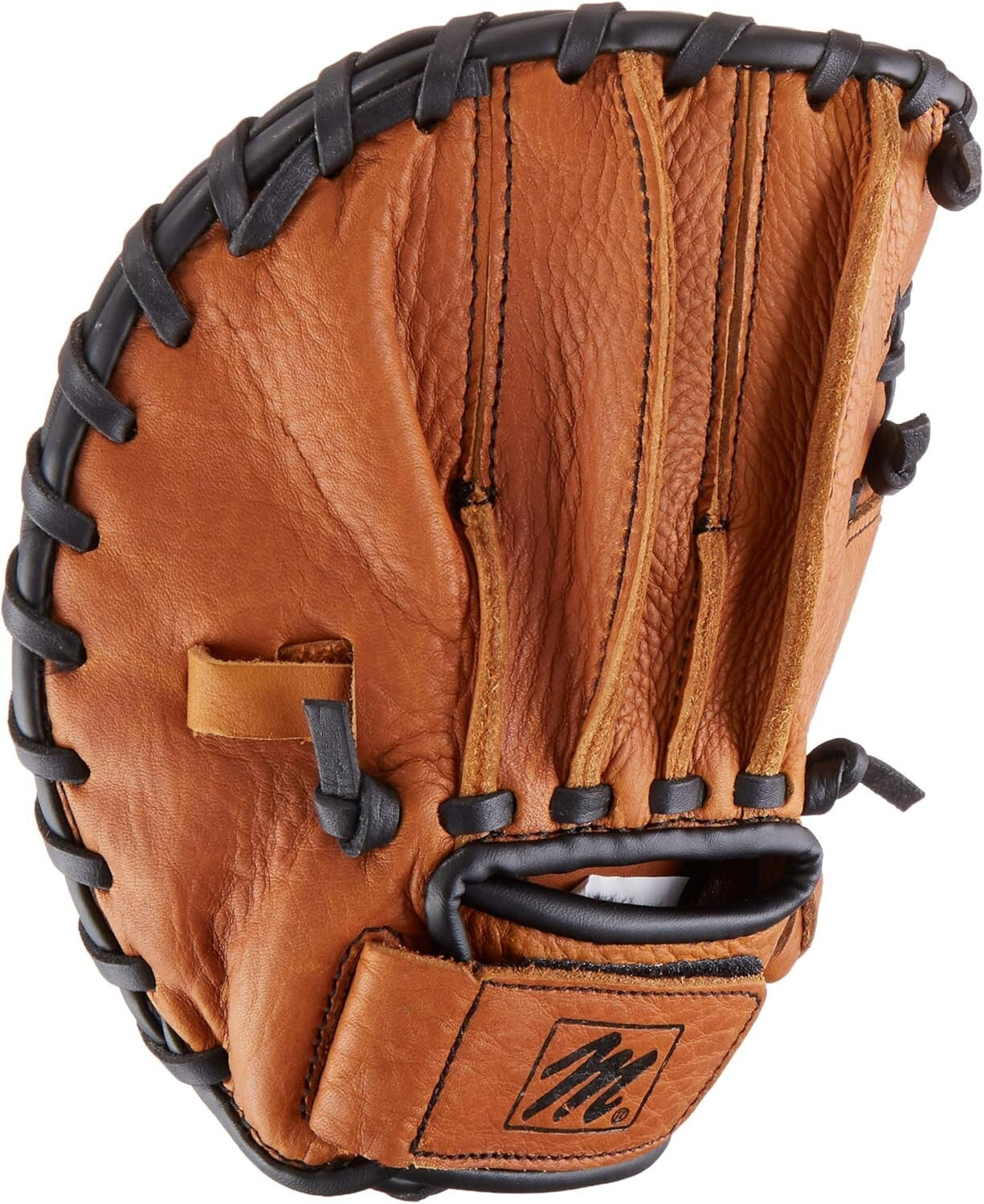 Durable Brown Leather Infield Glove for Youth - Fast Glove-to-Throw Action