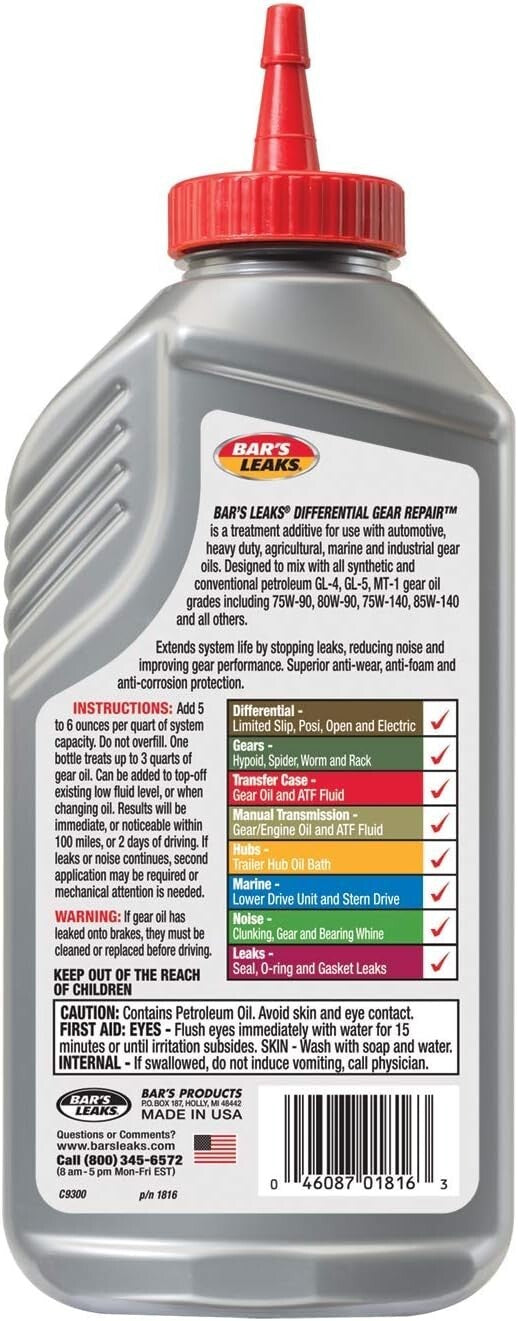 Advanced Anti-Wear Gear Oil Additive - 16.9 oz Case of 4 for Ultimate Protection