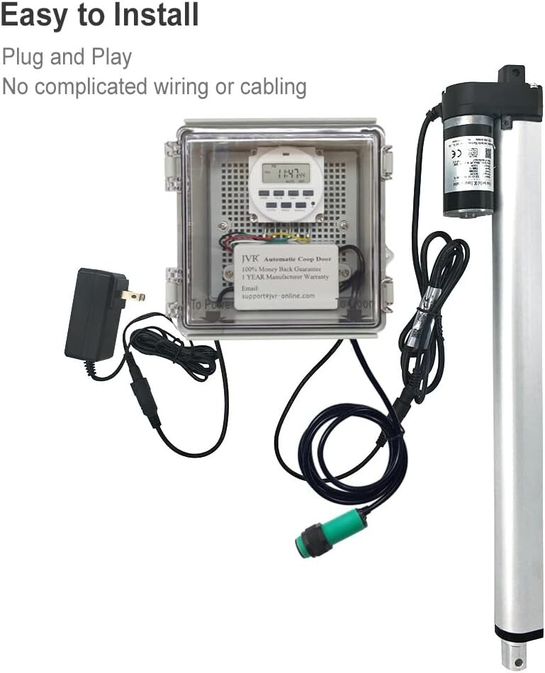 Durable Electric Chicken Coop Door Opener with Manual Control and Timer Settings