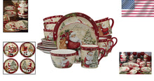 Load image into Gallery viewer, Enchanting 16-Piece Holiday Dinnerware Set by Susan Winget - Festive Table Decor