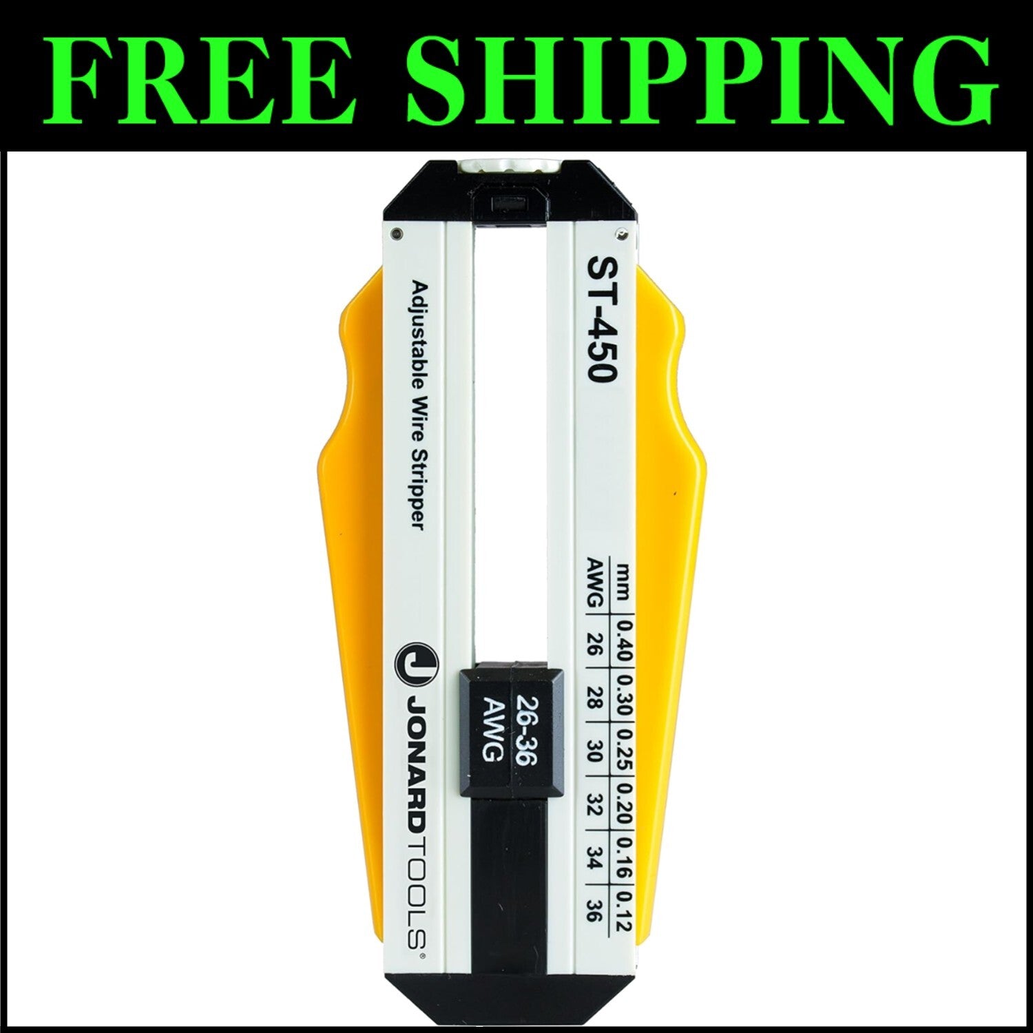 Compact and Lightweight Adjustable Wire Stripper for 26-36 AWG Applications